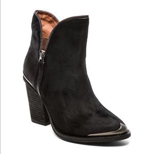 Jeffrey Campbell Sheraton Zipper Suede Ankle Boot